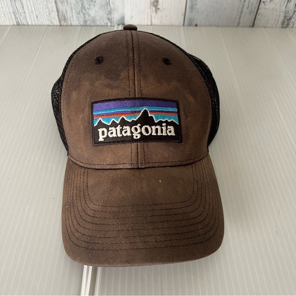 Patagonia Brown P-6 Logo Lo Pro Trucker Hat - Picture 6 of 6